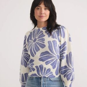 Alma Puff Sleeve Sweater - Medium / Royal Blue